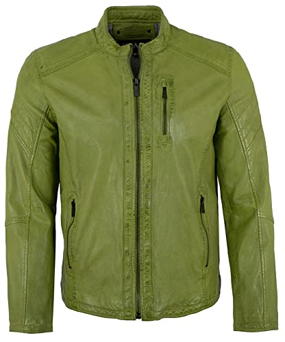 Jilani - Herren Echtleder Lederjacke Lammnappa grün antik Größe 52 von Jilani