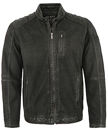 Jilani - Herren Echtleder Lederjacke Lammnubuk schwarz Größe 56 von Jilani