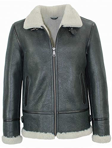 Jilani - Herren Lammfelljacke Lederjacke anthrazit-weiß Größe 50 von Jilani