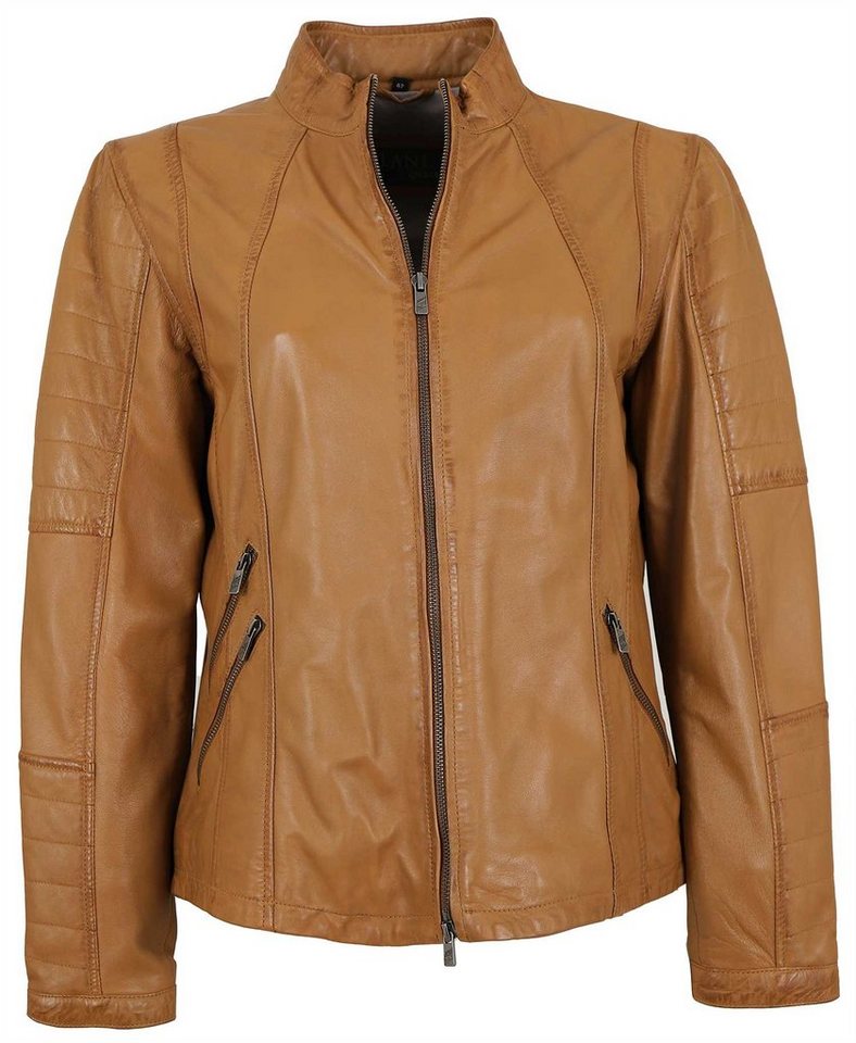 Jilani Lederjacke Belinda-2#JGR Echtleder Damen Lederjacke Oversize Lammnappa cognac von Jilani