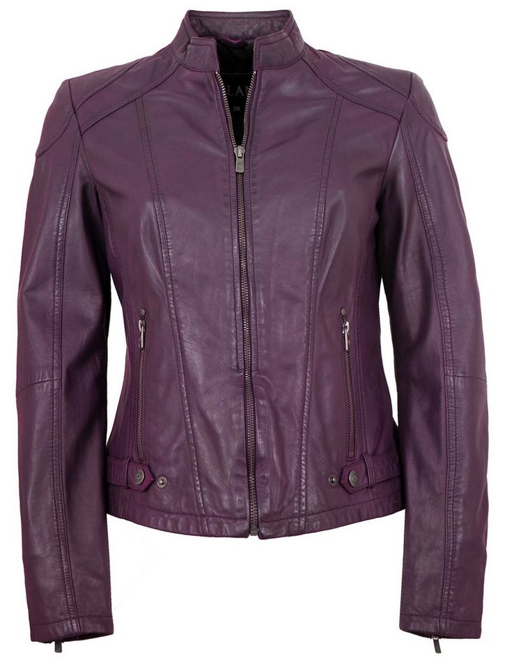 Jilani Lederjacke Imala#KJ Jilani - Damen Echtleder Lederjacke Lammnappa lila von Jilani