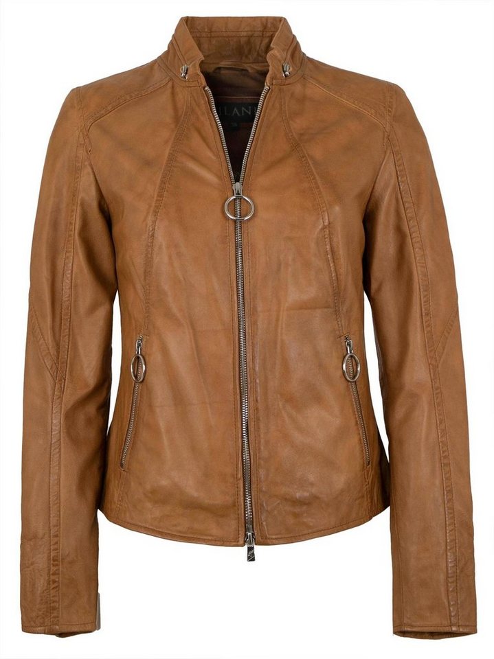 Jilani Lederjacke Kiran Echtleder Damen Lederjacke Lammnappa whisky von Jilani