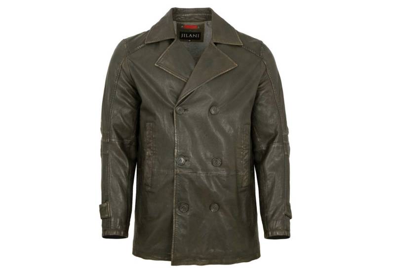 Jilani Lederjacke Matthes-3 Jilani Collection - Herren Ledermantel Lammnappa olive von Jilani
