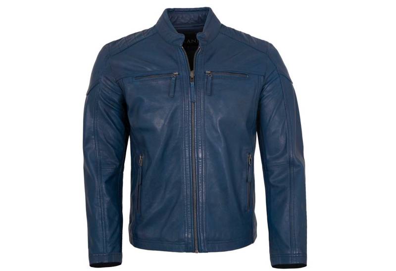 Jilani Lederjacke Michael Jilani Collection - Herren Lederjacke Lammnappa blau von Jilani