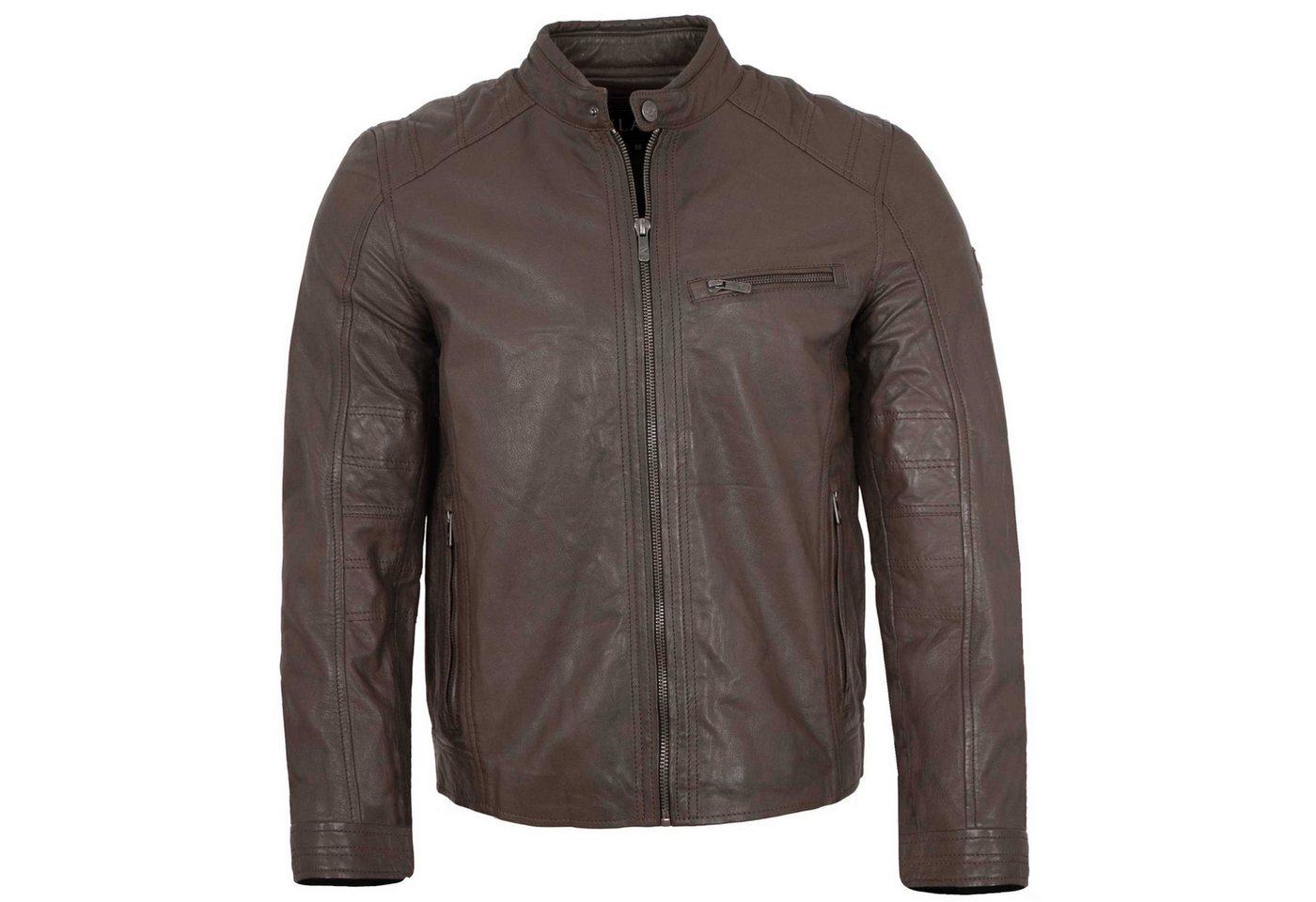 Jilani Lederjacke Riga-6 Jilani Collection - Herren Lederjacke Lammnappa braun von Jilani