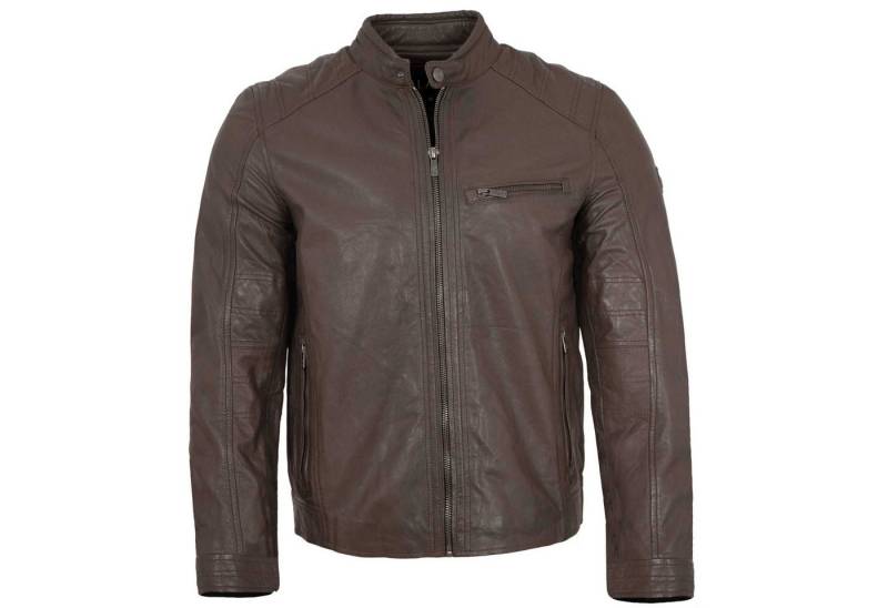 Jilani Lederjacke Riga-6 Jilani Collection - Herren Lederjacke Lammnappa braun von Jilani
