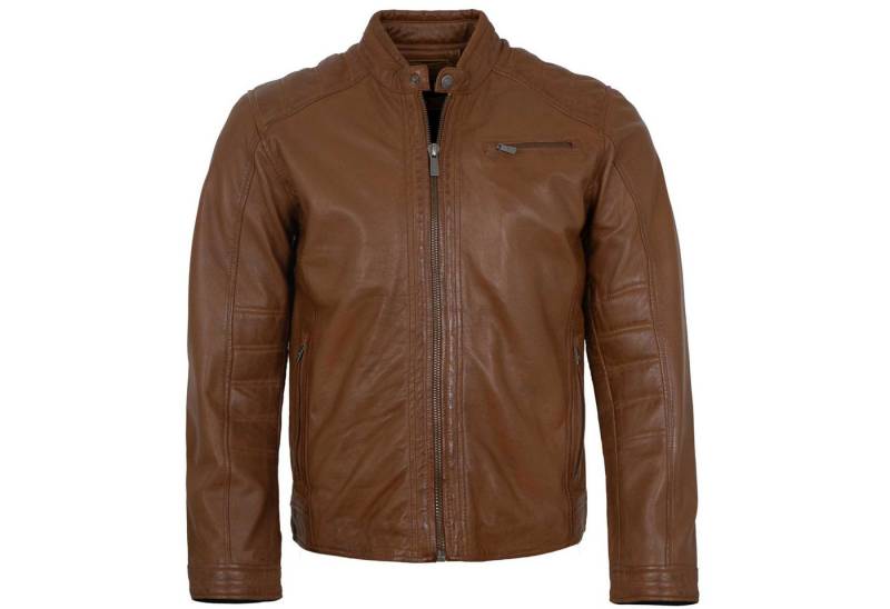 Jilani Lederjacke Riga-6 Jilani Collection - Herren Lederjacke Lammnappa cognac von Jilani