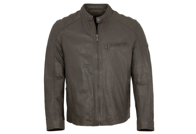 Jilani Lederjacke Riga-6 Jilani Collection - Herren Lederjacke Lammnappa grau von Jilani