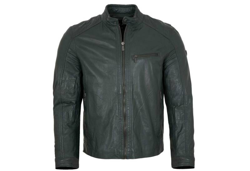 Jilani Lederjacke Riga-6 Jilani Collection - Herren Lederjacke Lammnappa sage grün von Jilani