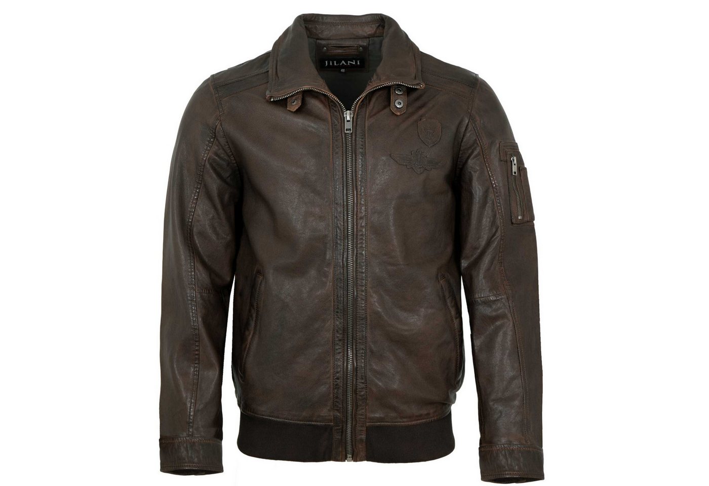Jilani Lederjacke Robin Jilani Collection - Herren Lederjacke Pilotenjacke Lammnappa braun von Jilani
