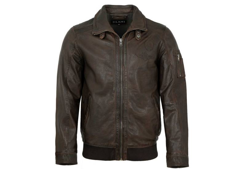 Jilani Lederjacke Robin Jilani Collection - Herren Lederjacke Pilotenjacke Lammnappa braun von Jilani