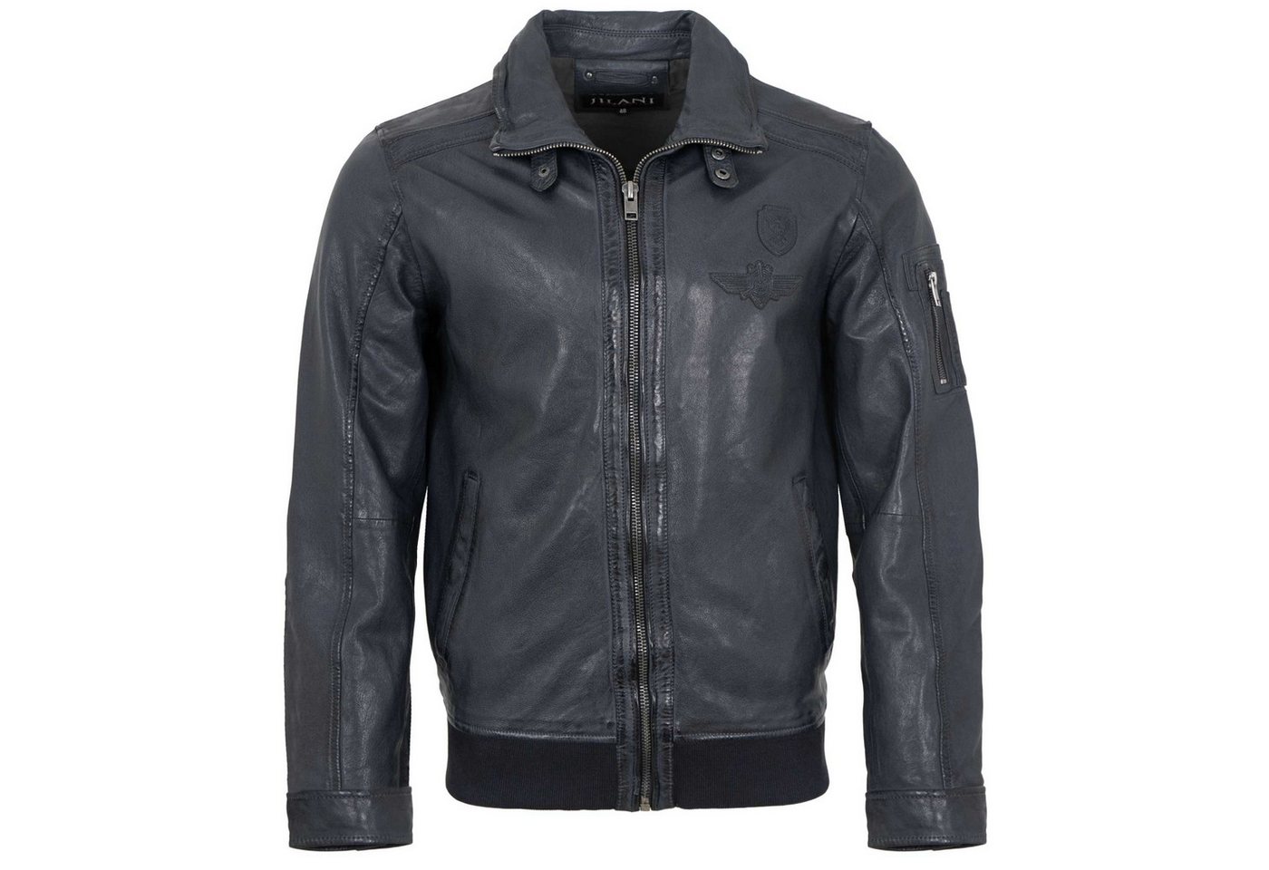 Jilani Lederjacke Robin Jilani Collection - Herren Lederjacke Pilotenjacke Lammnappa navy von Jilani