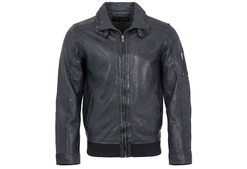 Jilani Lederjacke Robin Jilani Collection - Herren Lederjacke Pilotenjacke Lammnappa navy von Jilani