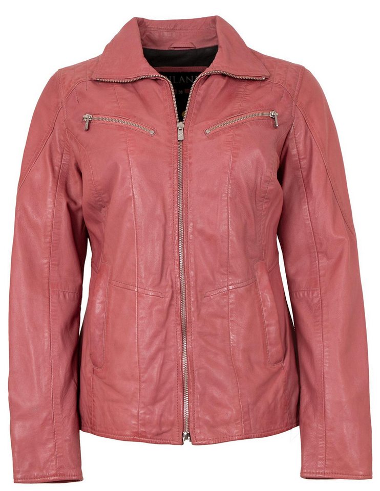 Jilani Lederjacke Skadi Jilani - Damen Echtleder Lederjacke Lammnappa altrosa von Jilani