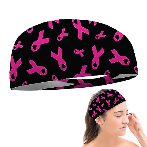 Brustkrebs-Bewusstseins-Stirnband | Rosa Cheer Stirnband Haarband für Brustkrebs | Rosa Accessoires und Dekorationen für den Brustkrebsmonat für Teenager-Frauen, öffentliche Jildouf von Jildouf