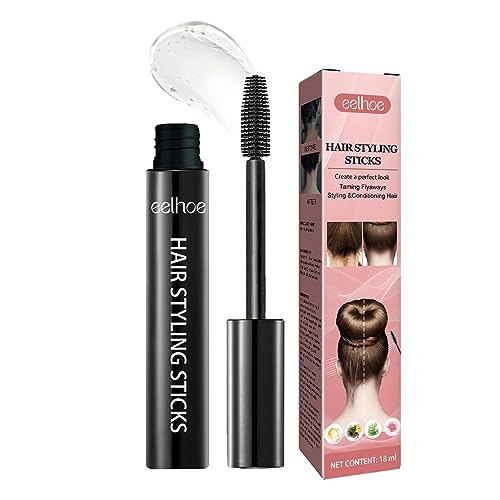 Flyaways Haarstab, 18 ml Haargelstift, nicht fettend, langlebig, Haarwachsstift für Haare, nicht klebende Haarmascara gegen fliegende Haare, feuchtigkeitsspendender Haargelstift für Frauen und Jildouf von Jildouf