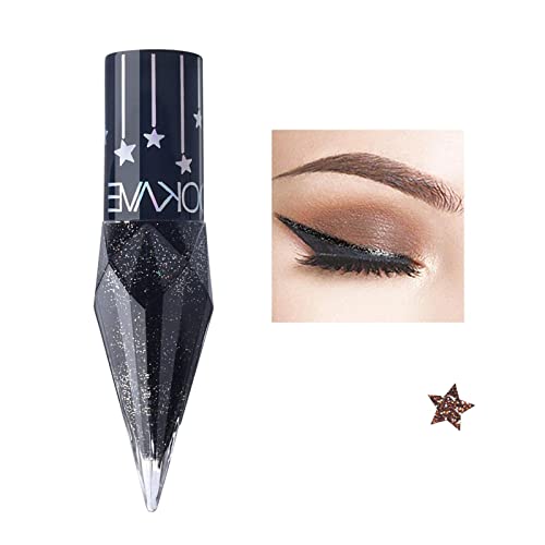 Glitzer-Eyeliner - Eyeliner Pen Starry Pailletten Lidschatten | Langanhaltender und pigmentierter funkelnder und schimmernder Eyeliner für Augen Make-up Frauen Mädchen Party Jildouf von Jildouf