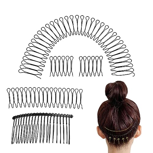 Haarveredelungs-Fixierkamm | Unsichtbare U-Pin-Haarkämme – Haar-Hochsteckfrisur-Werkzeug, dekorativer Pony-Halter für Frauen und Mädchen, Frisur, Haarkämme für Frauen und Accessoires Jildouf von Jildouf