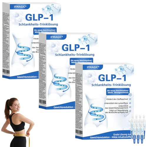 IFMAGIC GLP-1 Pro Schlankheits-Trinklösung, Professional IFMAGIC GLP-1 Orale Flüssigkeit, GLP1 Orale Lösung, Natürliche GLP1 Orale Flüssigkeit für Frauen & Männer 50ML (3 Pack) von Jileon
