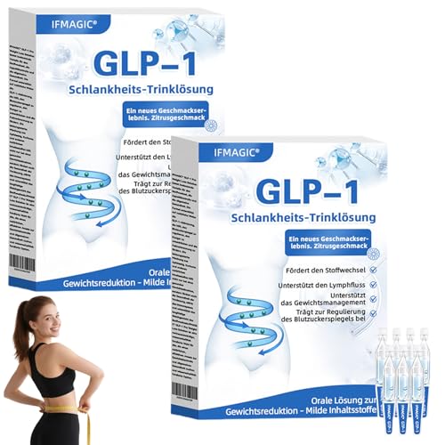 IFMAGIC GLP-1 Pro Schlankheits-Trinklösung, Professional IFMAGIC GLP-1 Orale Flüssigkeit, GLP1 Orale Lösung, Natürliche GLP1 Orale Flüssigkeit für Frauen & Männer 50ML (2 Pack) von Jileon