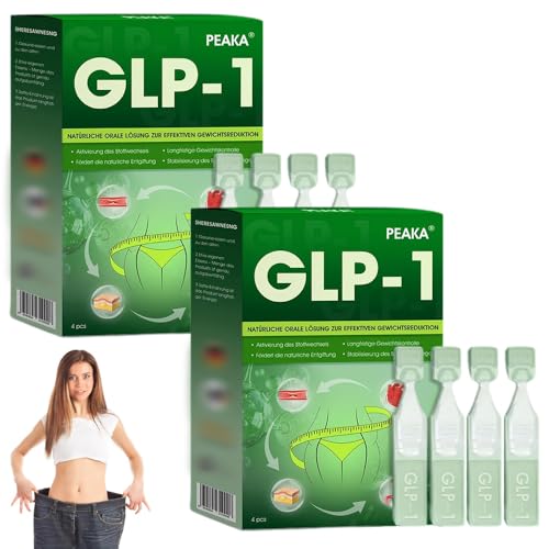 Peaka GLP-1 Orale Lösung, Professional Peaka GLP-1 Oral Solution, GLP-1 Tropfen, Natürliche GLP1 Supplement Tropfen für Frauen & Männer (2 Pack) von Jileon