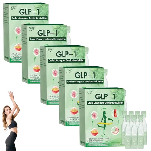 STDEI GLP-1 Orale Lösung (7 Stk/Pack), Professional STDEI GLP-1 Oral Solution, GLP1 orale flüssigkeit, Natürliche Pflanzenextrakte für Frauen & Männer (5 Pack) von Jileon