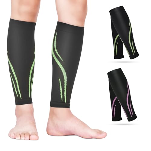 2 Paar Wadenbandage Kompressionsstrümpfe Damen Herren Waden Compression Stützstrümpfe Abhilfe bei Schienbeinkantensyndrom Varicose Sport Laufen Flug Radfahren Medizinische Schwangerschaft ohne Fuß von Jileson