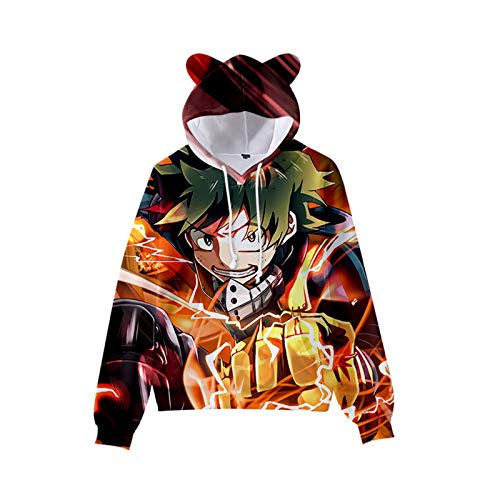 Jilijia Boku No Hero Academia Hoodie My Hero Academia Cosplay Shoto Todoroki Hoodies Pullover Kostüm Jacke Mantel, Typ4, S von Jilijia