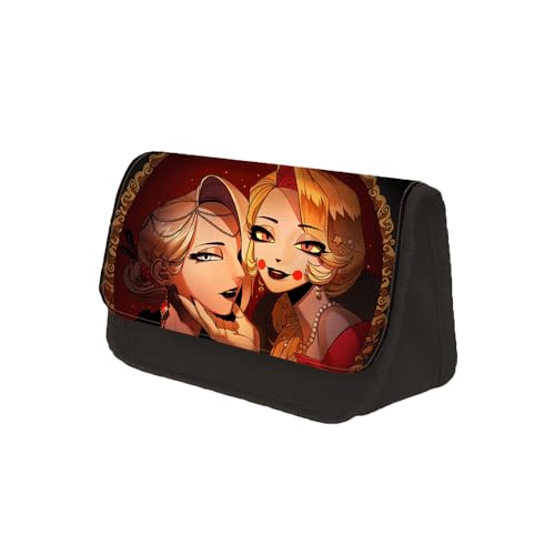 Jilijia Hazbin Hotel Federmäppchen Anime Spiel Alastor/Angel Dust/Charlie Morningstar/Moxxie/Niffty Stifteetui Cartoon Schreibwarentasche, Typ 2, 22x13x7.5cm von Jilijia