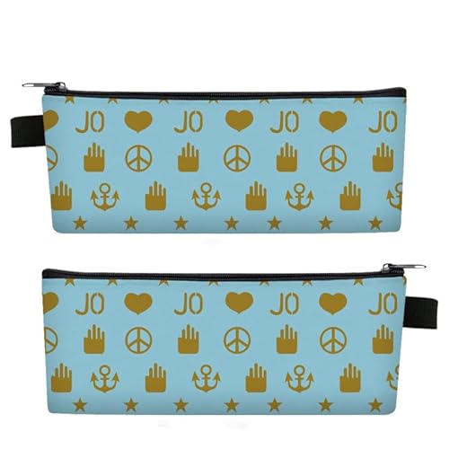 Jilijia Anime Bleistift Caes Kujo Jotaro Federmäppchen Cartoon Druck Tasche Bleistift Tasche Flacher Reißverschluss Bleistift Beutel Mode Schreibwaren Geschenke für Schüler Jungen Mädchen, Typ 1, von Jilijia