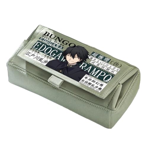 Jilijia Anime Federmäppchen Dazai Osamu Nakahara Chuuya Stifttasche Cartoon Drucke Große Schreibwaren Stifttaschen Schule Geschenke für Jungen Mädchen, Typ 6, 22*10*11cm, Federmäppchen von Jilijia