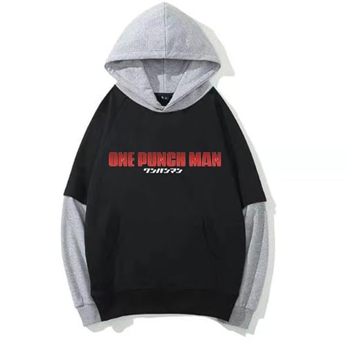 Jilijia Anime One Punch Man Hoodie 3D Printed Cartoon False Two Piece Hoodies Saitama Cosplay Langarm Sweatshirt Unisex Sport Tops, Typ 5, S von Jilijia