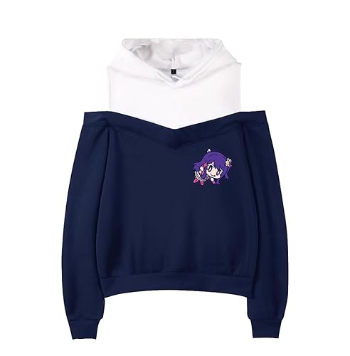 Jilijia Anime Oshi no Ko Hoodie Arima Kana Cartoon False Zweiteilige Hoodies Hoshino Ai Cosplay Langarm Sweatshirt Trägerloses Design Top, Typ 1, S von Jilijia