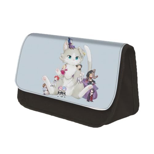 Jilijia Anime Re:0 Federmäppchen Rem/Ram Cartoon Doppelreißverschlüsse Federmäppchen Große Kapazität Schreibwaren Tasche Aufbewahrungstasche für Teenager Junge Mädchen Geschenke, Typ 9, 22x13x7.5CM, von Jilijia
