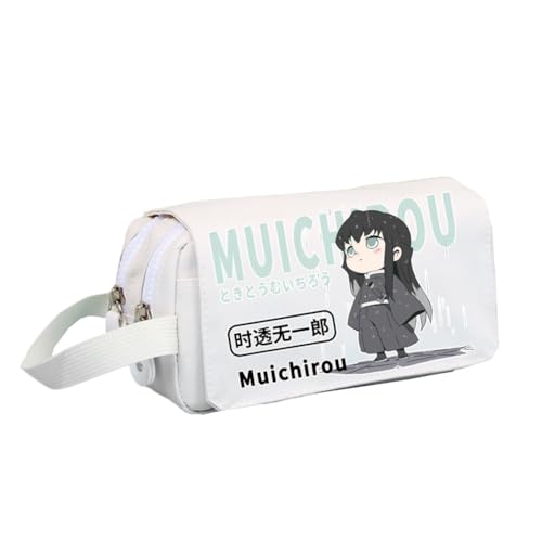 Jilijia Anime Stifteetui Kamado Tanjiro/Hashibira Inosuke/Uzui Tengen Cartoon Federmäppchen Große Kapazität Aufbewahrungstasche Schulsaison Geschenke für Jungen Mädchen Teenager, Typ 1, 20*8*10cm von Jilijia