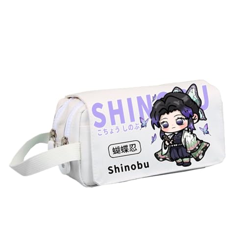 Jilijia Anime Stifteetui Kamado Tanjiro/Hashibira Inosuke/Uzui Tengen Cartoon Federmäppchen Große Kapazität Aufbewahrungstasche Schulsaison Geschenke für Jungen Mädchen Teenager, Typ 2, 20*8*10cm von Jilijia