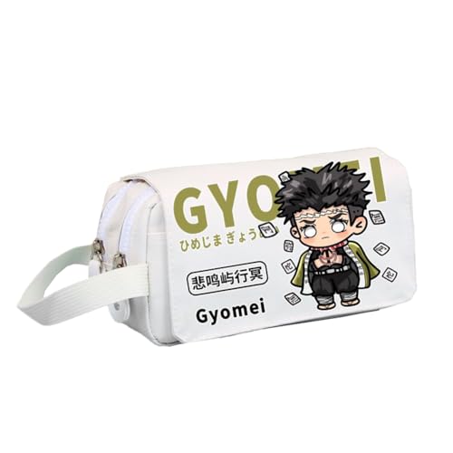 Jilijia Anime Stifteetui Kamado Tanjiro/Hashibira Inosuke/Uzui Tengen Cartoon Federmäppchen Große Kapazität Aufbewahrungstasche Schulsaison Geschenke für Jungen Mädchen Teenager, Typ 4, 20*8*10cm von Jilijia