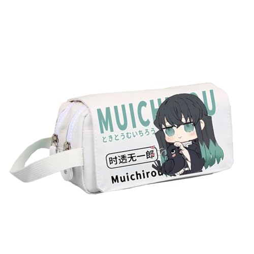 Jilijia Anime Stifteetui Kamado Tanjiro/Hashibira Inosuke/Uzui Tengen Cartoon Federmäppchen Große Kapazität Aufbewahrungstasche Schulsaison Geschenke für Jungen Mädchen Teenager, Typ 6, 20*8*10cm von Jilijia