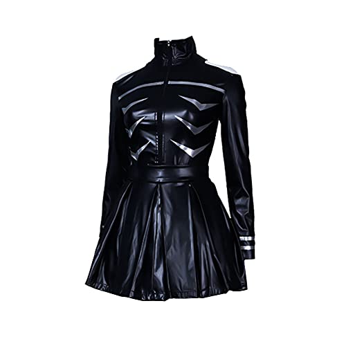 Jilijia Anime Tokyo Ghoul Kirishima Tōka Cosplay Kostüm Halloween Party Jacke Mantel Rock Superheld Schwarz Kampfanzug für Frauen, Kirishima Tōka, S von Jilijia