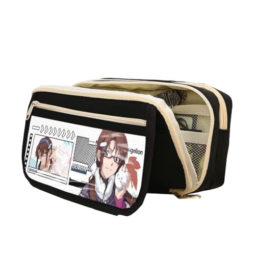 Jilijia Ayanami Rei Federmäppchen für Jungen und Mädchen, große Kapazität, Anime-Stifttasche, Asuka Langley Soryu/Nagisa Kaworu Cartoon, Reißverschluss, Schreibwarentasche, Schulgeschenke für Teenager von Jilijia