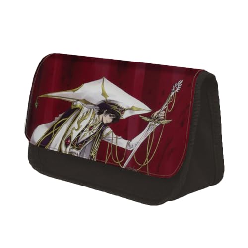 Jilijia Code Geass Lelouch of The Rebellion Federmäppchen, Anime, Doppelreißverschluss, großes Fassungsvermögen, Schreibwarentasche, Cartoon-Aufbewahrung, Stifttasche für Teenager, Jungen, Mädchen, von Jilijia