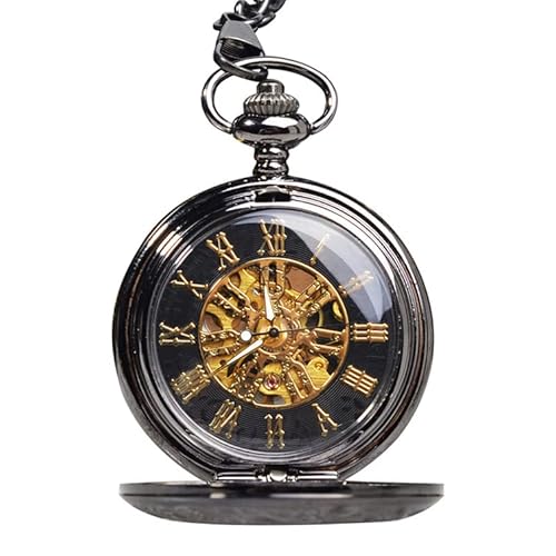 Jilijia Date A Live Anime Taschenuhr Tokisaki Kurumi Kreative Mechanische Uhr für Männer Frauen Mädchen Fans Geschenke mit schmaler Kette von Jilijia