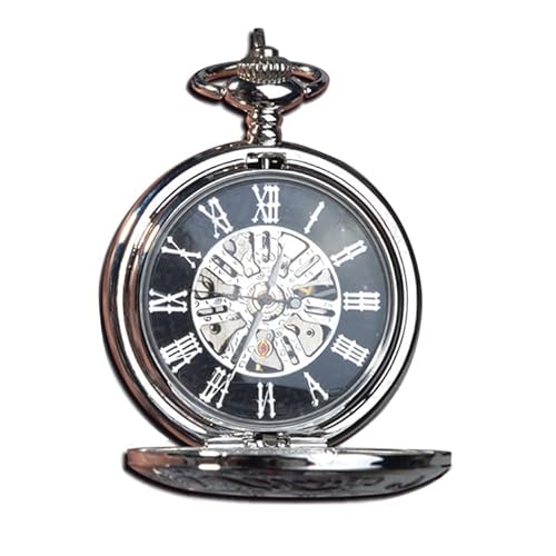 Jilijia Date A Live Anime Taschenuhr Tokisaki Kurumi Kreative Mechanische Uhr für Männer Frauen Mädchen Fans Geschenke mit schmaler Kette von Jilijia