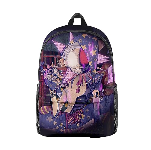 Jilijia FNAF 3D-gedruckter Teenager-Schulrucksack für Jungen und Mädchen, Fünf-Nächte-Spiel-Cartoon-Rucksack, Outdoor-Reiserucksack, wasserdichte Tasche, Typ 4, 28*47CM von Jilijia