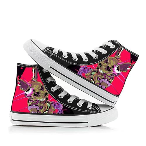 Jilijia FNAF Canvas Schuhe f?r Unisex Five Nights Game Canvas Schuhe Security Breach Classic High Top Sneakers Flat Outdoor Typ 1, 37 1/3 EU von Jilijia