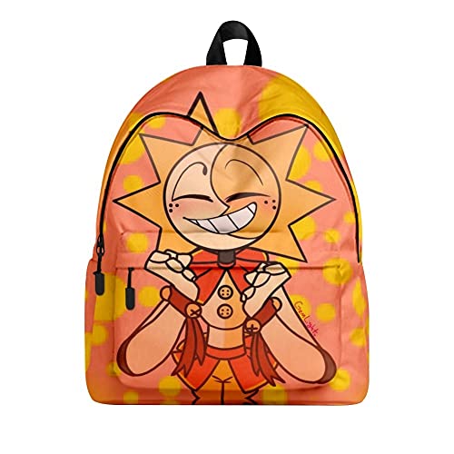 Jilijia FNAF Rucksack Sundrop Moondrop 3D Gedruckt Teenager Schulrucksack für Jungen Mädchen Spiel Cartoon Rucksack Outdoor Reiserucksack Wasserdichte Tasche, Typ 16, 30x17x40cm von Jilijia