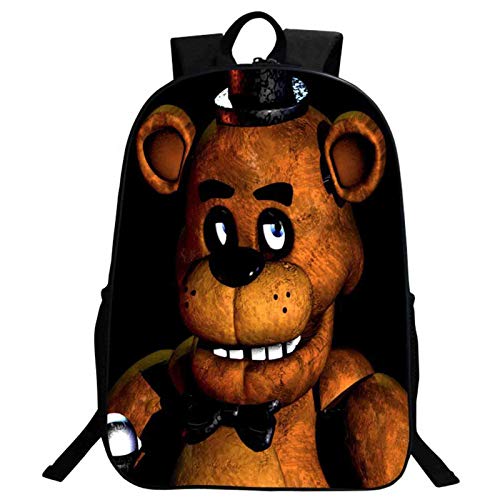 Jilijia Five Nights Fnaf Rucksack für Kinder, Fnaf Schulrucksack Kinder Schultasche Jungen Mädchen Hohe Kapazität Reise Geschenk Wasserdichte Schultasche von Jilijia