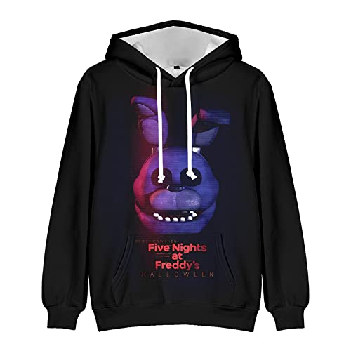 Jilijia Five Nights Game Hoodies 3D FNAF Bedrucktes Sweatshirt Horror Games Pullover Security Breach Game Kostüm für Fans und Kinder von Jilijia