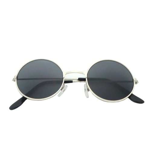 Jilijia Gojo Satoru Cosplay Runde Sonnenbrille für Frauen Männer, Retro-Sonnenbrille Anime Cosplay Requisiten Zubehör von Jilijia