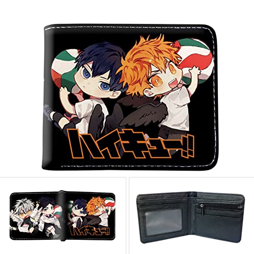 Jilijia Haikyuu Anime Geldbörse Cartoon Geldbörse Oikawa Tooru/Shoyo Hinata Münzfach Kreditkartenetui PU Leder Bifold Wallet von Jilijia